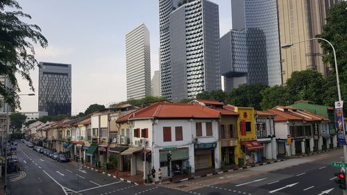 City street against clear sky