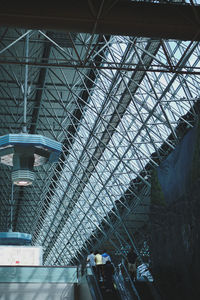 Low angle view of ceiling at railroad station