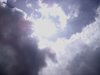 Low angle view of cloudy sky