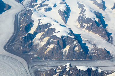 Scenic view of snowcapped mountains