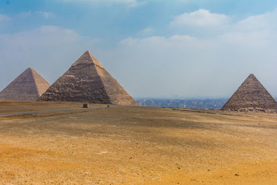 A panoramic view of the pyramids at giza, egypt