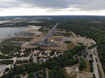 High angle view of landscape against sky