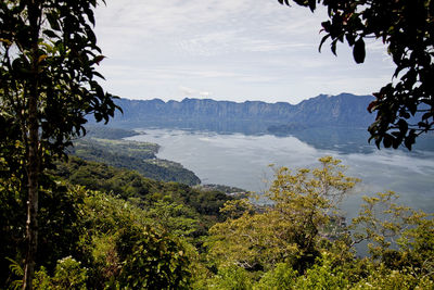 View of lake with mountain in background