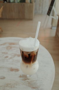 Close-up of coffee on table