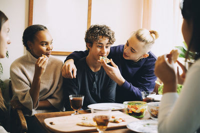 Group of people in restaurant
