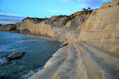 Rock formations in water