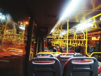 Interior of train