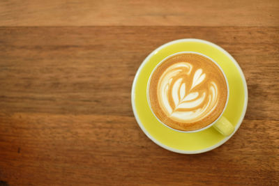 Coffee cup on table