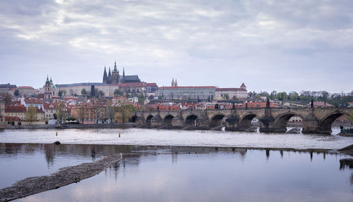 Reflection of buildings in water