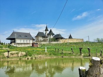 Reflection of church in lake