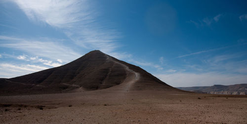 Scenic view of desert against sky