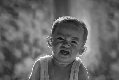 Close-up portrait of cute baby