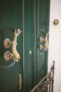 Close-up of closed door