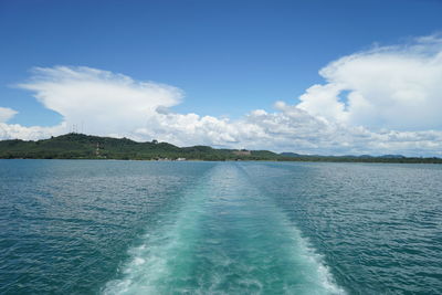 Panoramic view of sea against sky