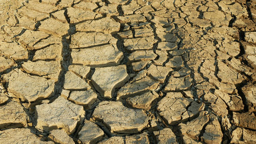 Full frame shot of cracked land