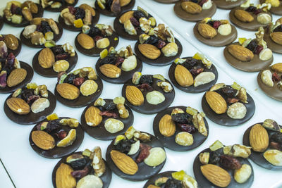 Full frame shot of food on table