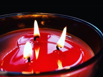 Close-up of lit candle