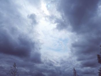 Low angle view of cloudy sky