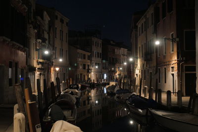 People in city at night
