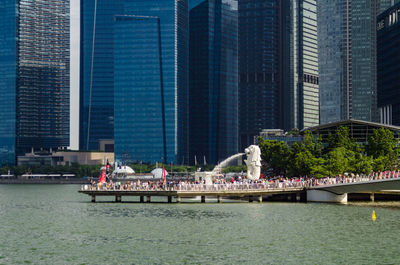 View of buildings at waterfront