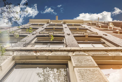 Low angle view of building against sky