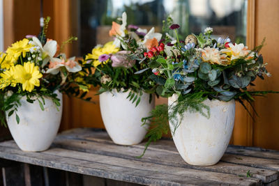 Close-up of potted plant on table