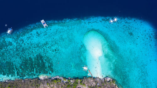 People swimming in sea