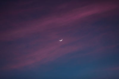 Low angle view of moon at night