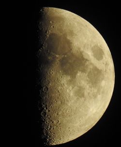 Low angle view of moon in sky