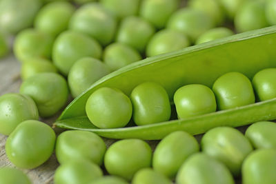 Full frame shot of green peas