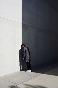 Full length of a man standing in corridor