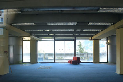 Interior of empty bus