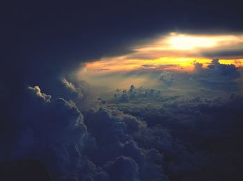 Clouds over landscape