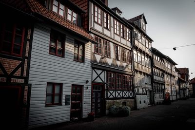 Low angle view of buildings against sky