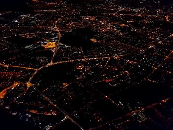 Full frame shot of illuminated city at night