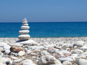 Stack of rocks on beach