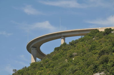 Low angle view of bridge against sky