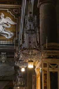 Low angle view of illuminated building