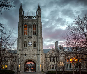 Low angle view of church against sky