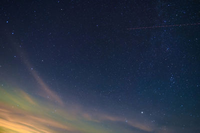 Low angle view of star field at night