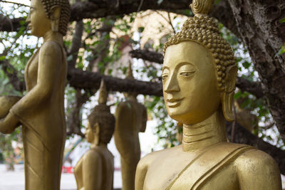 Statue of buddha against trees