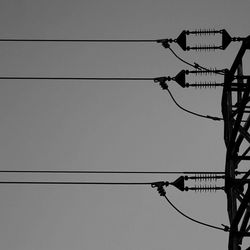 Low angle view of power lines