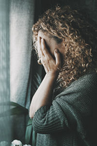 Young woman looking away