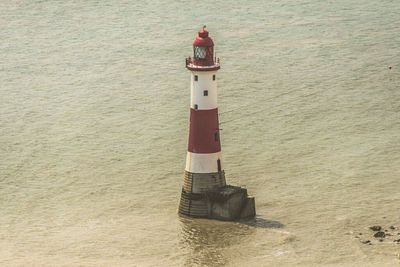 High angle view of lighthouse