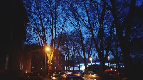 Illuminated city at night
