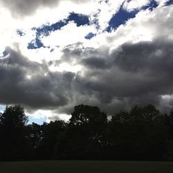 Low angle view of cloudy sky