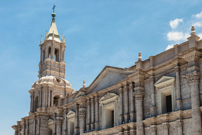 Low angle view of church against sky