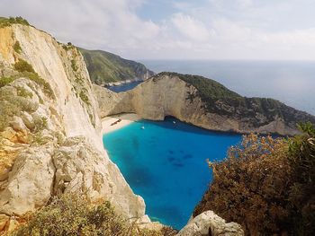 Panoramic view of mountains against sky