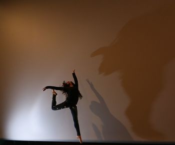 Woman dancing on stage