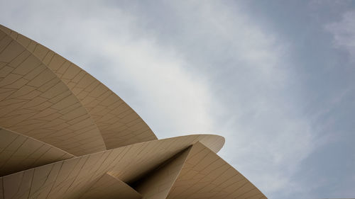 Low angle view of modern building against sky